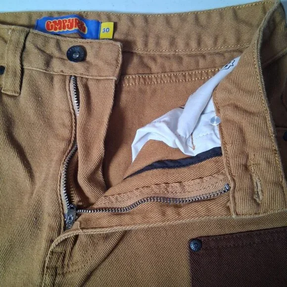 Empyre Double Knee Pants Size 30x27 Brown Canvas Work Streetwear READ - Picture 6 of 16